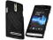 Czarne etui GEL elastyczne Sony Xperia S +folia