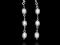 Kolczyki srebrne perłowe biżuteria ślubna [K79]