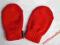 czerwone rękawiczki dla maluszka 12-23 m-ce
