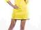 36(S) żółty sukienka mini krótka NOR-569