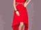 38(M) czerwony sukienka mini krótka IP-951