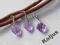 KOMPLET SWAROVSKI COSMIC~SREBRO~VIOLET fioletowe