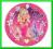 Talerzyki BARBIE Zamek 23cm urodziny Disney 2800g