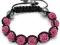 Bransoletka Shamballa Swarovski - Różowa