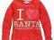 NEXT...BLUZECZKA I LOVE SANTA 92 CM *NOWA Z METKĄ*
