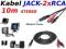 Kabel JACK 2x RCA STEREO 10m podłącz PC pod wieżę