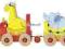 Drewniany pociąg do ciągnięcia Z KLOCKAMI zoo GOKI