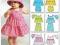 WYKRÓJ wykroje SUKIENKI KAPELUSZE  0-12m # W 482