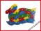 *PUZZLE drewniane - klocki KACZKA*