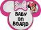 Tabliczka Z Przyssawką - Baby On Board - Minnie
