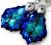 SWAROVSKI komplet BAROQUE BLUE SREBRO PROMOCJA