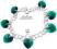 Swarovski Bransoletka Serca EMERALD Srebro