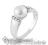 Srebrny pierścionek z perłą i cyrkoniami nr.3259