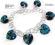 Swarovski Bransoletka Serca Srebro BLUE