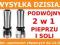 PODWÓJNY Elektryczny Młynek PIEPRZU i SOLI 510309