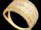 pierścionek złoty DEKORACYJNY pr585 GRATISY