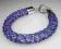 Bransoletka sznur turecki crochet beading fiolet
