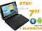 Skórzane etui na tablet 7'' z klawiaturą + rysik