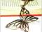 Naszyjnik ażurowy motyl. Vintage japan style k3