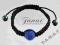 BRANSOLETKA SHAMBALLA Z KULKĄ 12MM SAPPHIRE