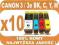10 SZT CANON 3eBK 3BK CMY i550 i560 IP4000 IP3000