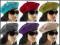 Klasyczny WEŁNIANY BERET - dużo kolorów - POLSKI