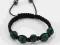 Bransoletka SHAMBALLA Emerald 5x 10mm 16-26cm