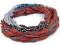 -ILOKO- SZALIK BOHO BLUE&amp;RED NEW