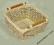 KOSZYK RATTANOWY NA DROBIAZGI KREMOWY D1704