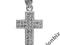 Krzyżyk srebrny z kryształkami Swarovskiego.Ag925