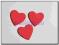 {pasjadecu} Serce drewniane przylepiec  4 szt.