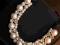 Naszyjnik kolia choker cyrkonie perełki perły