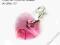 ZAWIESZKA CHARMS SWAROVSKI HEART ROSE