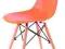 KRZESŁO DREWO/PLASTIK ENZO ORANGE/BUK KRZESŁA