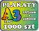 1000szt Plakaty A3 130g TRANSPORT GRATIS! PROJEKT!