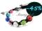 Bransoletka SHAMBALLA kulki Swarovski sznurkowa
