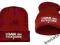 COMME CZAPKA KRASNAL BORDO BEANIE NAPISY BLOGEREK