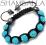 BRANSOLETKA SHAMBALLA KRYSZTAŁKI - BLUE AQUAMARINE