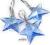 SUPER CENA Swarovski Blue Star KOMPLET Srebro