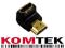 Adapter złącze Unitek HDMI M HDMI F KĄTOWY