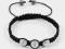 Bransoletka SHAMBALLA Crystal 3x 10mm 16-26cm -50%
