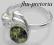 pierścionek srebrny srebro bursztyn zielony mewa