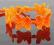 BRANSOLETKA KORONKA MOTYL STYL GWIAZD ORANGE