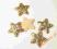 . Złota gwiazdka 3,5 cm 5 szt