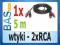 Kabel 2 wtyki RCA - 2 wtyki RCA 5m