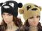 CIEPŁA ZIMOWA CZAPKA PANDA Z POMPONAMI UNIWERSALNA
