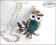 Naszyjnik piękna turkusowa sowa retro Paris Styl