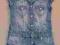 Tunika jeansowa koszula legginsy H&amp;M 3-4 L 104