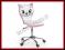 Młodzieżowy fotel biuro KITTY 2 róż kółka kauczuk