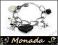 BRANSOLETKA splot figaro + CHARMS'Y metalowa LIRA
